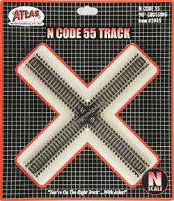 Atlas Code 55 Track 30 Degree Crossing -- N Scale (ATL2045)