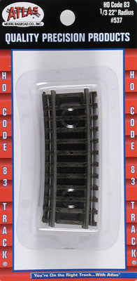 Atlas Code 83 1/3-22" Radius (4) HO (ATL537)