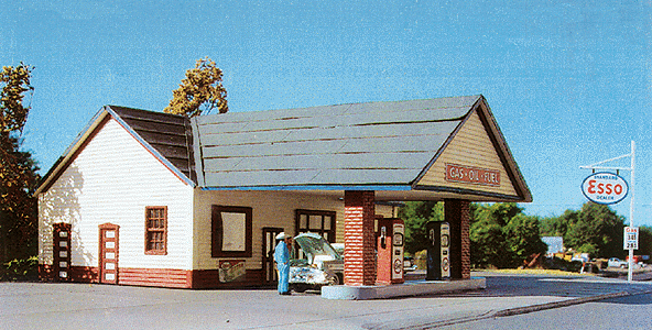 Branchline Gas Station - Laser Art N SCALE (BRA887)