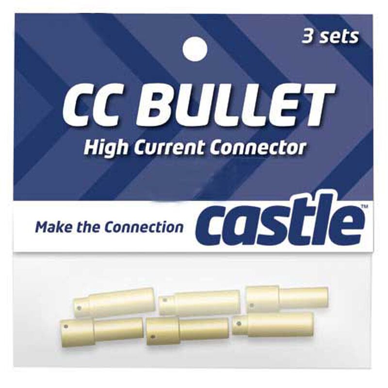 Castle Creation High Current Connector: 5.5mm Bullet Set (3) (CSECCBUL553)