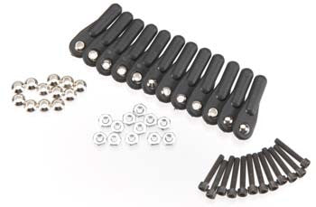 DuBro Swivel Ball Link 2-56 w/Hardware Black (12) (DUB860)