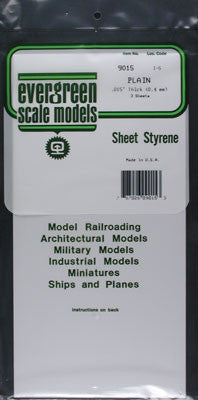 Evergreen Plain Sheet .015x6x12" (EVG9015)