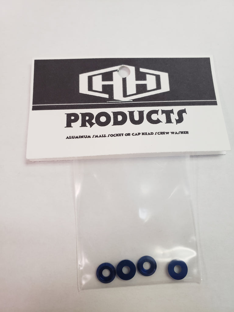 Hamilton Hobbies Blue Aluminum Washers 3mm (4) (HAM130568)