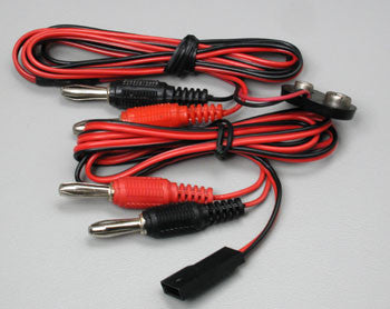 HOBBICO Charge Leads 9V Tx Plug & Futaba J Rx (HCAP0110)