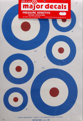 Major Decals Pressure Decals .60 Size British WWI (MAJ261P)
