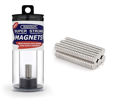 Magcraft 1/8''x1/32'' Rare Earth Disc Magnets (150) (MFM592)
