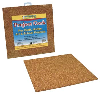 Midwest .187 X 12" X 12" LT Cork Tiles (MID3041)