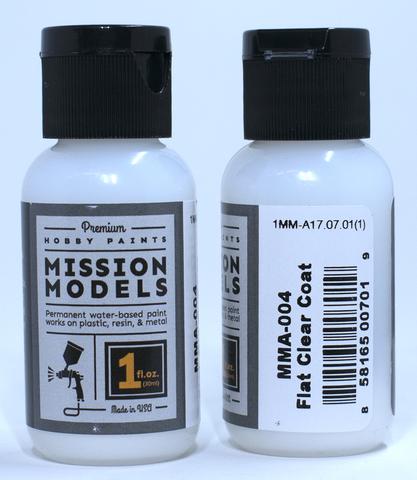 Mission Models Flat Clear Coat 1oz Water Based (MIOMMA004)