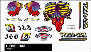 PineCar Turbo Ram Stick-on Decal (PIN327)