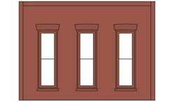 Woodland Scenics O DPM Rectangular Windows Wall (WOO90105)