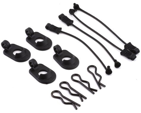 Arrma 1/5 Scale Black Body Clip Retainers (4) (ARA390294)