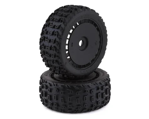 Arrma DBoots Katar T Belted Pre-mounted Tires w/17mm Hex (Black) (2) (ARA550097)
