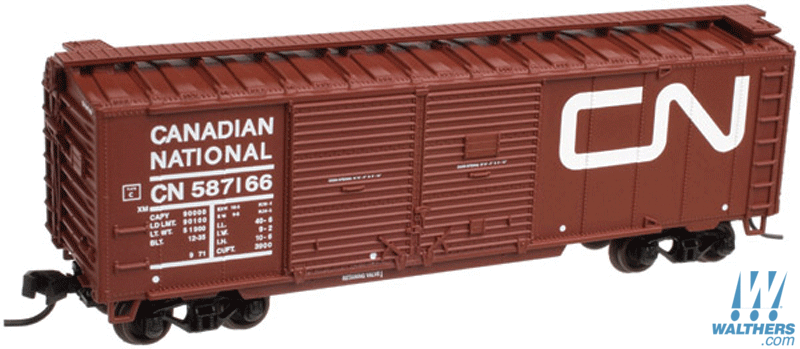 Altas 40' Double Door Boxcar RTR Canadian National #587166 (Boxcar Red, Large Noodle Logo) (ATL50001272)