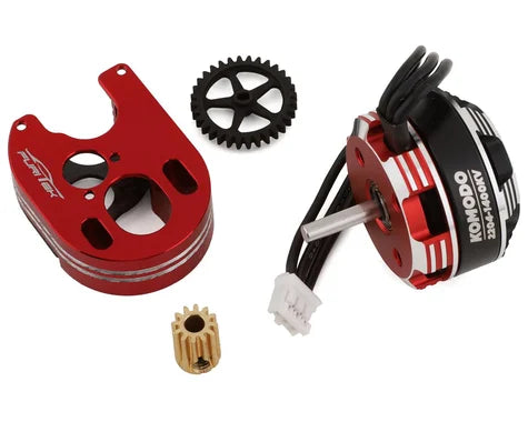 Furitek SCX24 Komodo Ultimate Plus Brushless Conversion Kit (2204 Motor, Aluminum Motor Mount, Spur & Pinion Gear) (FTK-FUR-2106)