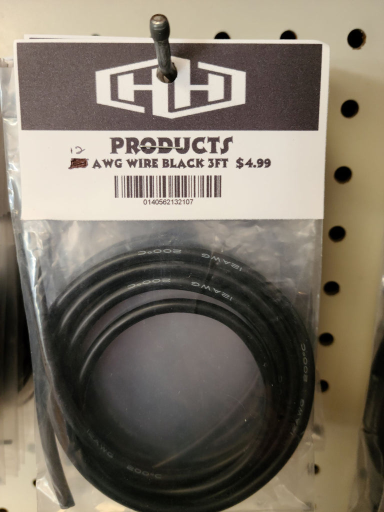 Hamilton Hobbies 12 GAUGE BLACK WIRE 3 FT (HAM132107)