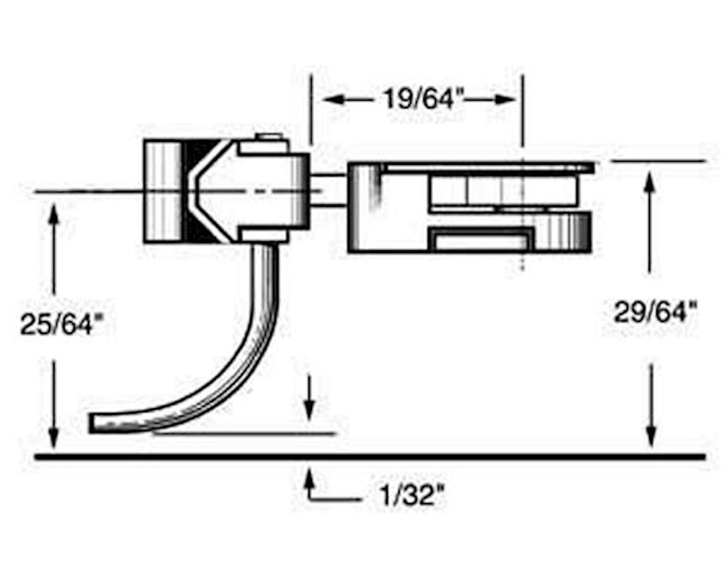Kadee HO Body Mounted Coupler, 19/64" Center (2pr) (KAD38)