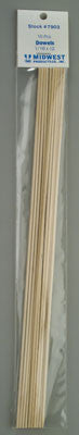 Midwest Wood Dowels 1/16 x 12" (MID7903)