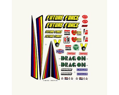 PineCar Dry Transfer,Drag Racer (PIN316)