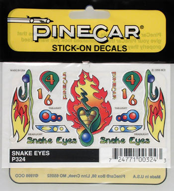 PineCar Snake Eyes Stick-on Decal (PINP324)