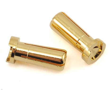 ProTek RC Low Profile 5mm "Super Bullet" Solid Gold Connectors (2 Male) (PTK5045)