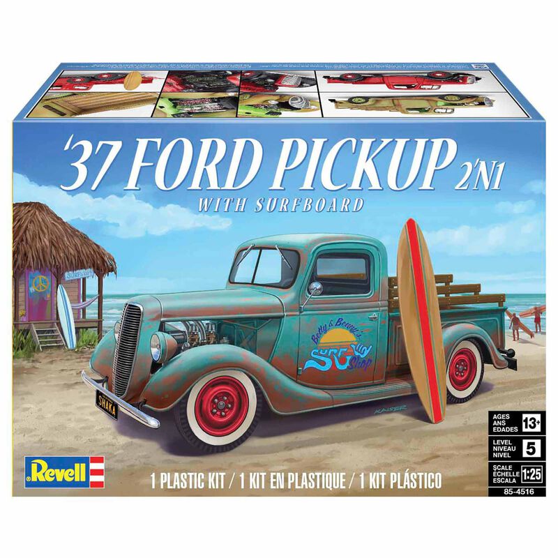Revell 1/25 37 Ford Pickup 2 n 1 with Surfboard (RMX854516)