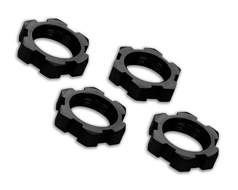 Traxxas 17mm Splined/Serrated Wheel Nuts, Black (4) (TRA7758A)
