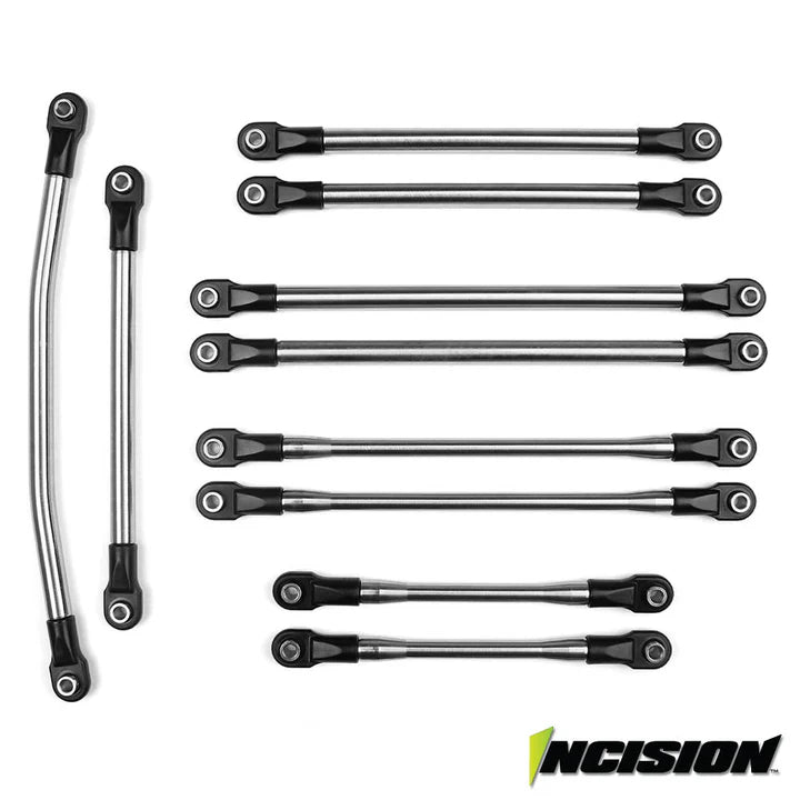 Incision SCX10-II 12.3" 1/4 Stainless Steel 10pc Link Kit  (IRC00070)