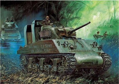 Academy M4A2(75) Sherman Pac Theather  US Marines Tank   (ACY13562)