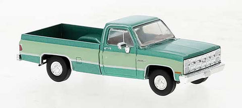 Brekina 1981 GMC Sierra Grande Pickup Truck - Assembled -- 2-Tone Green   (175-19650