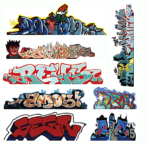 Graffiti Decals Mega Set -- Set #3 pkg(8) (184-2246)