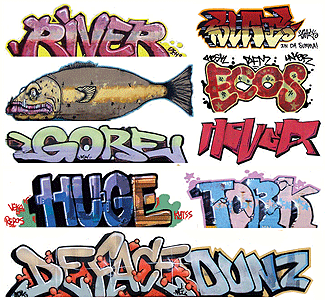 Graffiti Decals Mega Set -- Set #7 pkg(9) (184-2256)