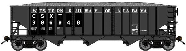 CSX Transportation (Ex-WA; black, white, Patched Reporting Marks) (188-14401