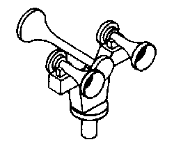 Cal Scale Nathan Diesel Air Horn (Brass Casting) -- 3-Chime P3   (190-420)