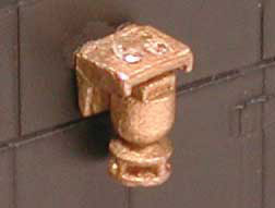 Cal Graham White Electric Bell w/Mounting Bracket -- Lost Wax Brass Casting  (190-627)