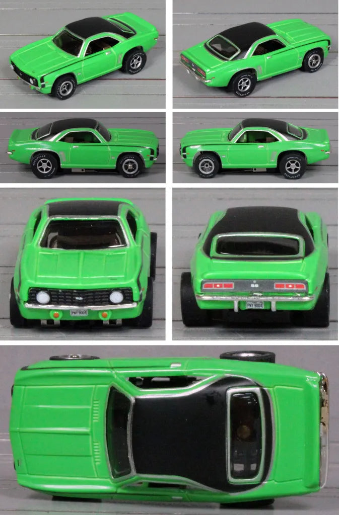 Auto World SC410 Xtraction 1969 Chevy Camaro – Lime Green/Black #2B