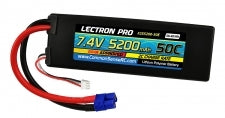 Lectron Pro 7.4V 2000mAh 50C Lipo Battery with EC3 Connector for 1/16 & 1/18 Scale Cars & Trucks,    (2S2000-50E)