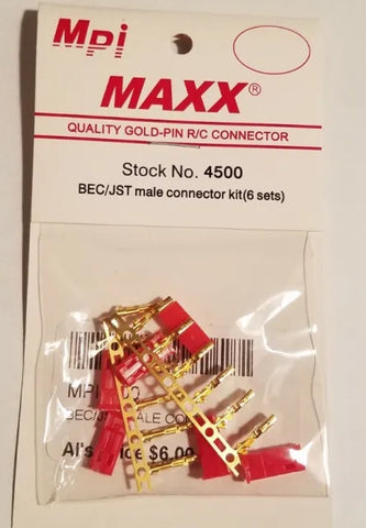 Maxx BEC/JST MALE CONNECTOR KIT (4500)
