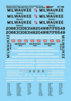 Micro Scale Milwaukee Road - MILW -- Diesels (Orange & Black Scheme) 1960-1983    (460-87789)