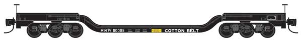 Heavyweight 6-Axle Depressed-Center Flatcar - Cotton Belt SSW #80005 (black) (489-10900290)