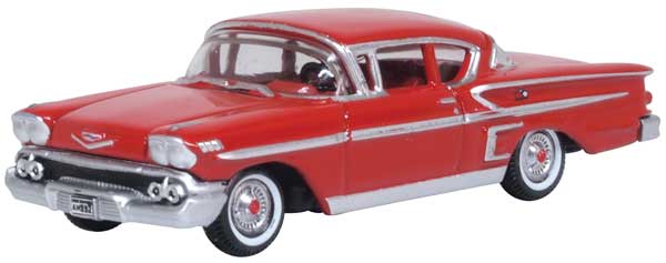 Oxford 1958 Chevrolet Impala Sport Coupe - Assembled -- Rio Red   (553-87CIS58003)