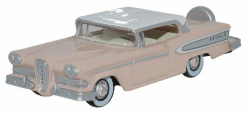 Oxford Diecast 1958 Ford Edsel Citation - Assembled -- Chalk Pink, Frost White   (553-87ED58003)