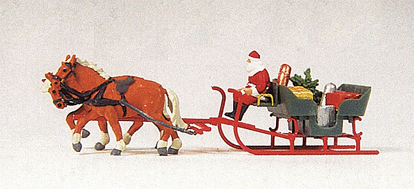 Horse Drawn Sleigh -- Father Christmas & Parcels