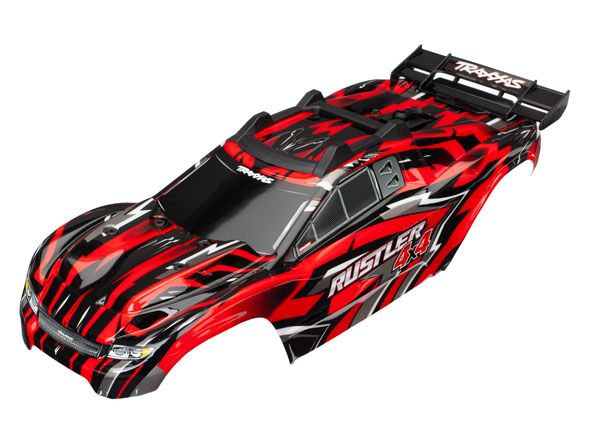 Traxxas BODY RUSTLER 4X4 RED W SUPPRT   (TRA6718)