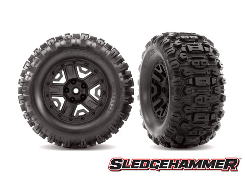 Traxxas T&W BLK 2.8/SLEDGEHAMMER WHEEL   (TRA6792)