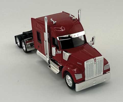 HO Logistics Kenworth 990 Stand-Up Sleeper-Cab Semi Tractor - Assembled -- Red   (734-990085)