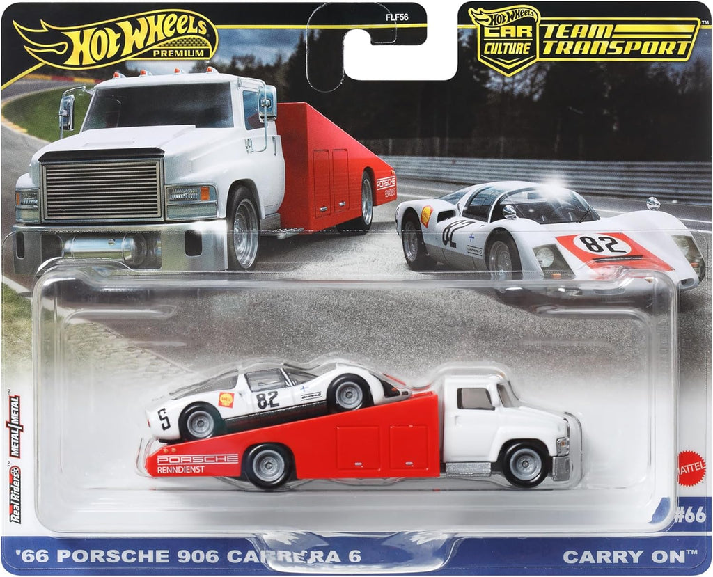 Hot Wheels Team Transport '66 Porsche 906 Carrera 6 Carry On #66 HRV47
