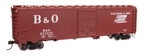 Walthers 50' AAR Single Door Boxcar - Ready to Run -- Baltimore & Ohio #283108   (910-46507)