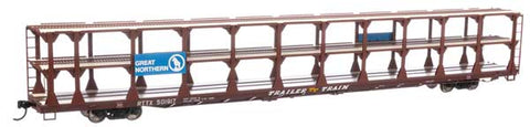 Walthers Great Northern Rack Trailer-Train Flatcar RTTX #501917 (brown) (910-8211)