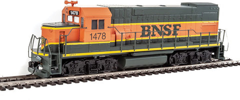 Burlington Northern Santa Fe (green, orange, yellow)