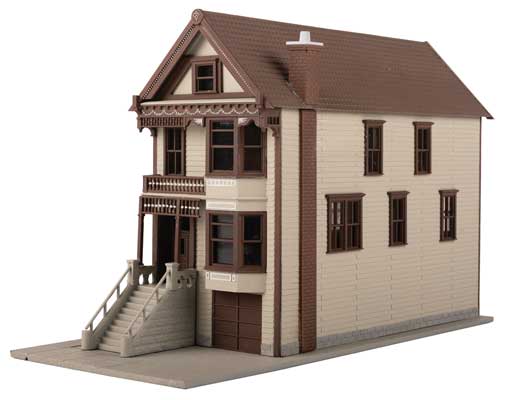 Walthers Steiner House Victorian House -- Kit - 3-9/16 x 7-11/16 x 5" 9.05 x 19.53 x 12.7cm   (931-952)